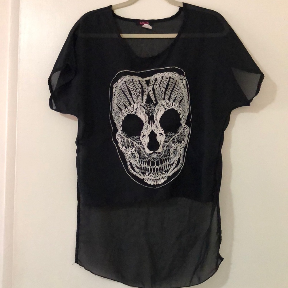 Sheer skull top